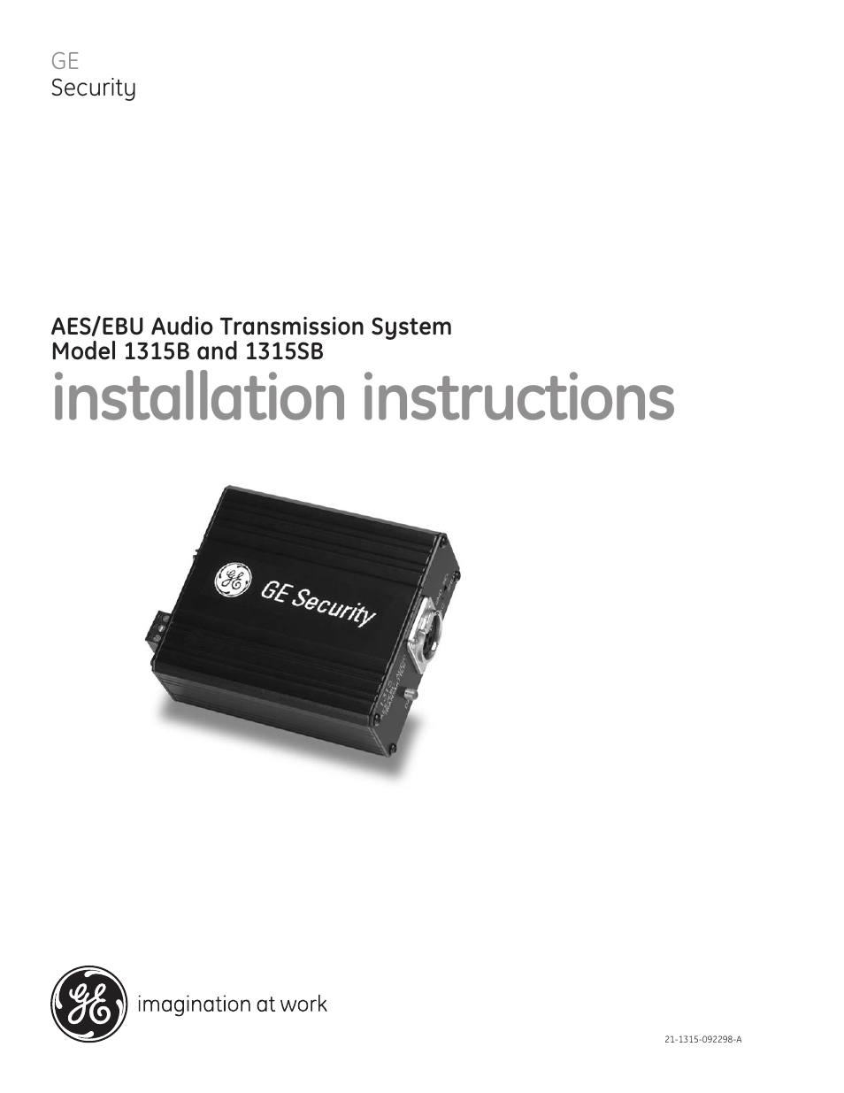 Interlogix 1315SB User Manual | 4 pages