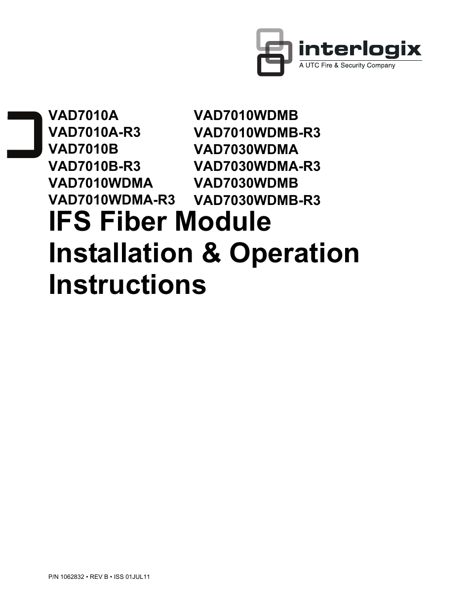 Interlogix VAD7000 Series User Manual | 9 pages