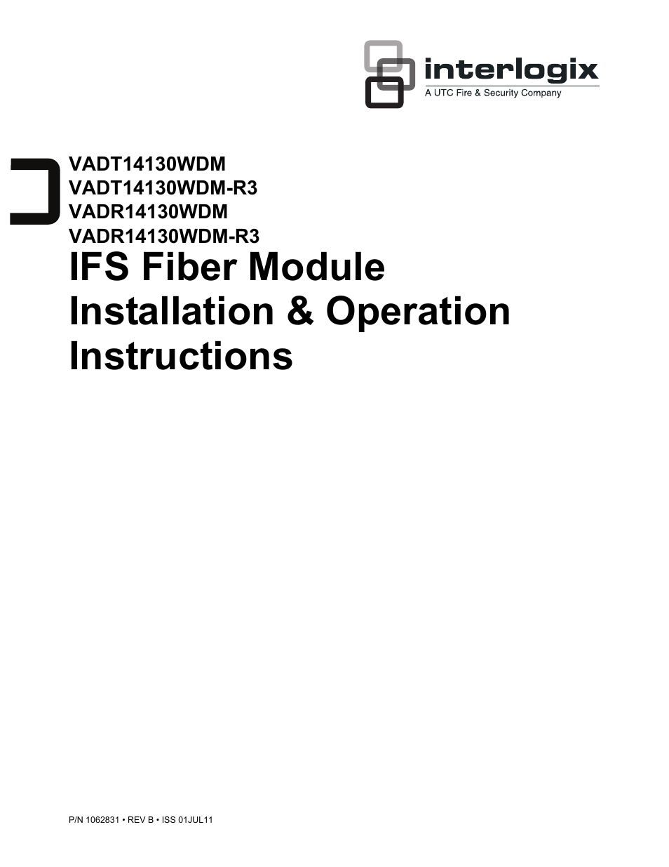 Interlogix VADR14100WDM Series User Manual | 12 pages