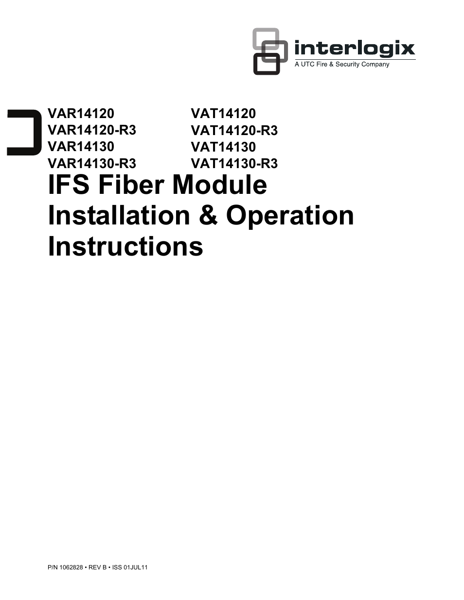 Interlogix VAR14100 Series User Manual | 8 pages