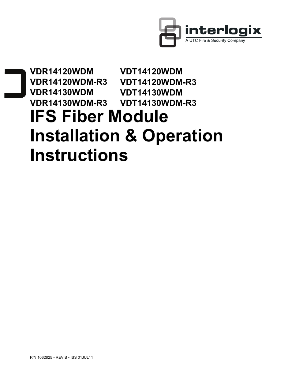 Interlogix VDR14100WDM Series User Manual | 11 pages