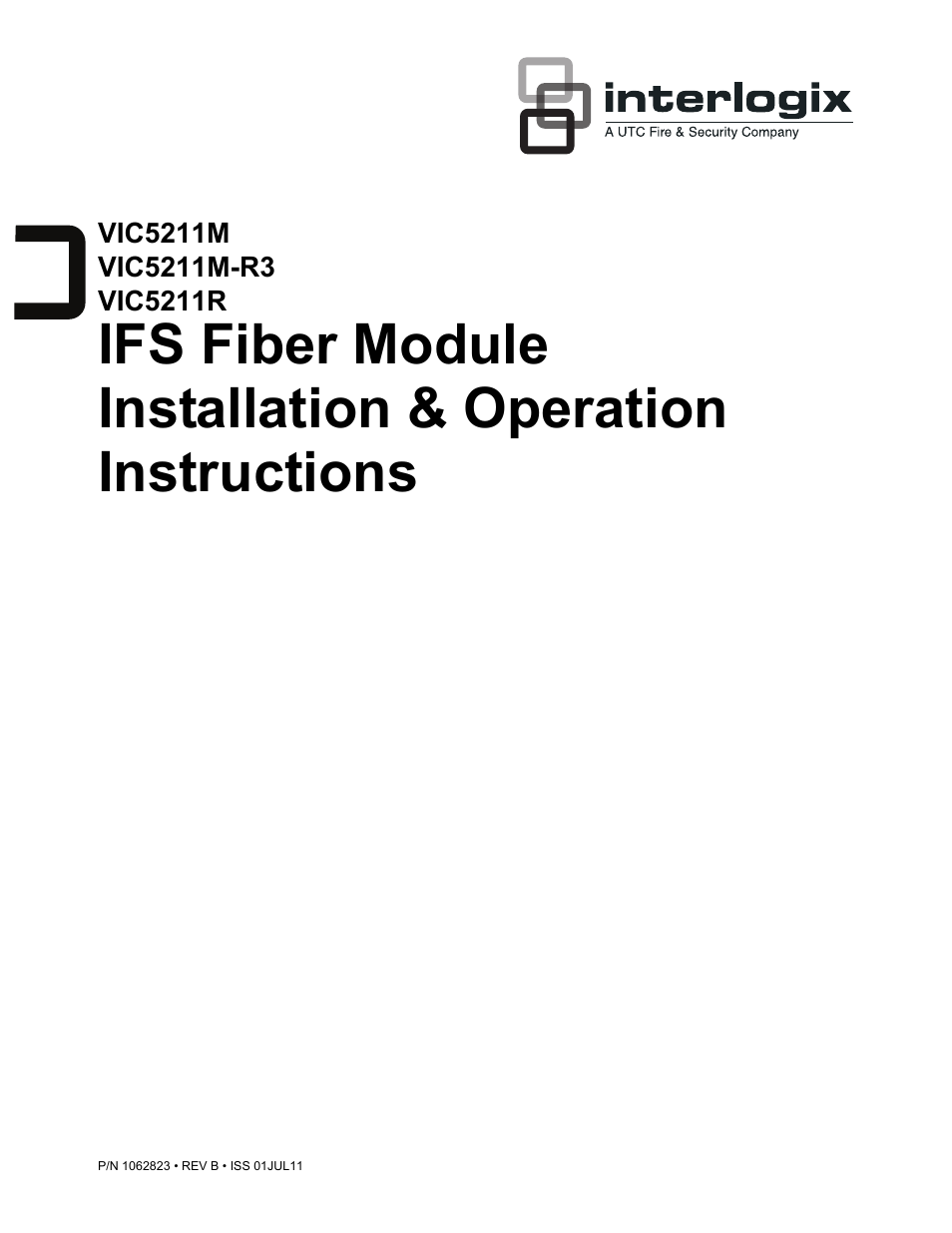 Interlogix VIC5211 Series User Manual | 11 pages