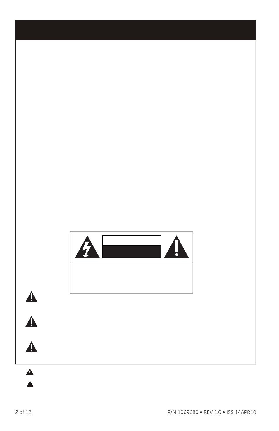 Important safety instructions | Interlogix VDP-MSP Series User Manual | Page 2 / 12