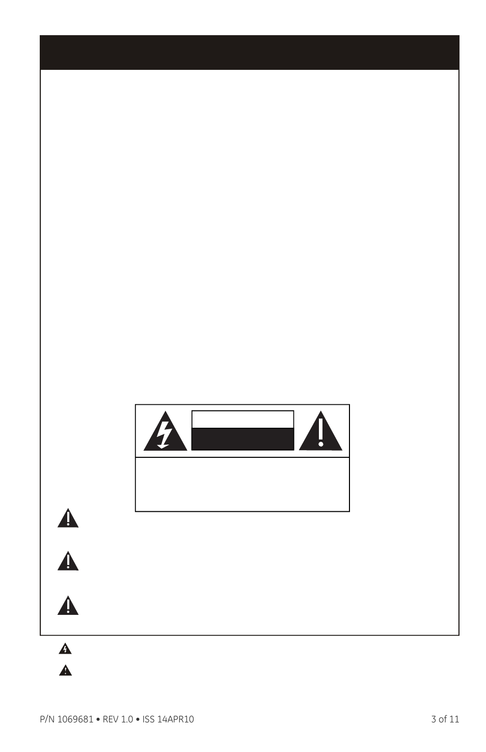 Important safety instructions | Interlogix VTP-AR6 Series User Manual | Page 3 / 11