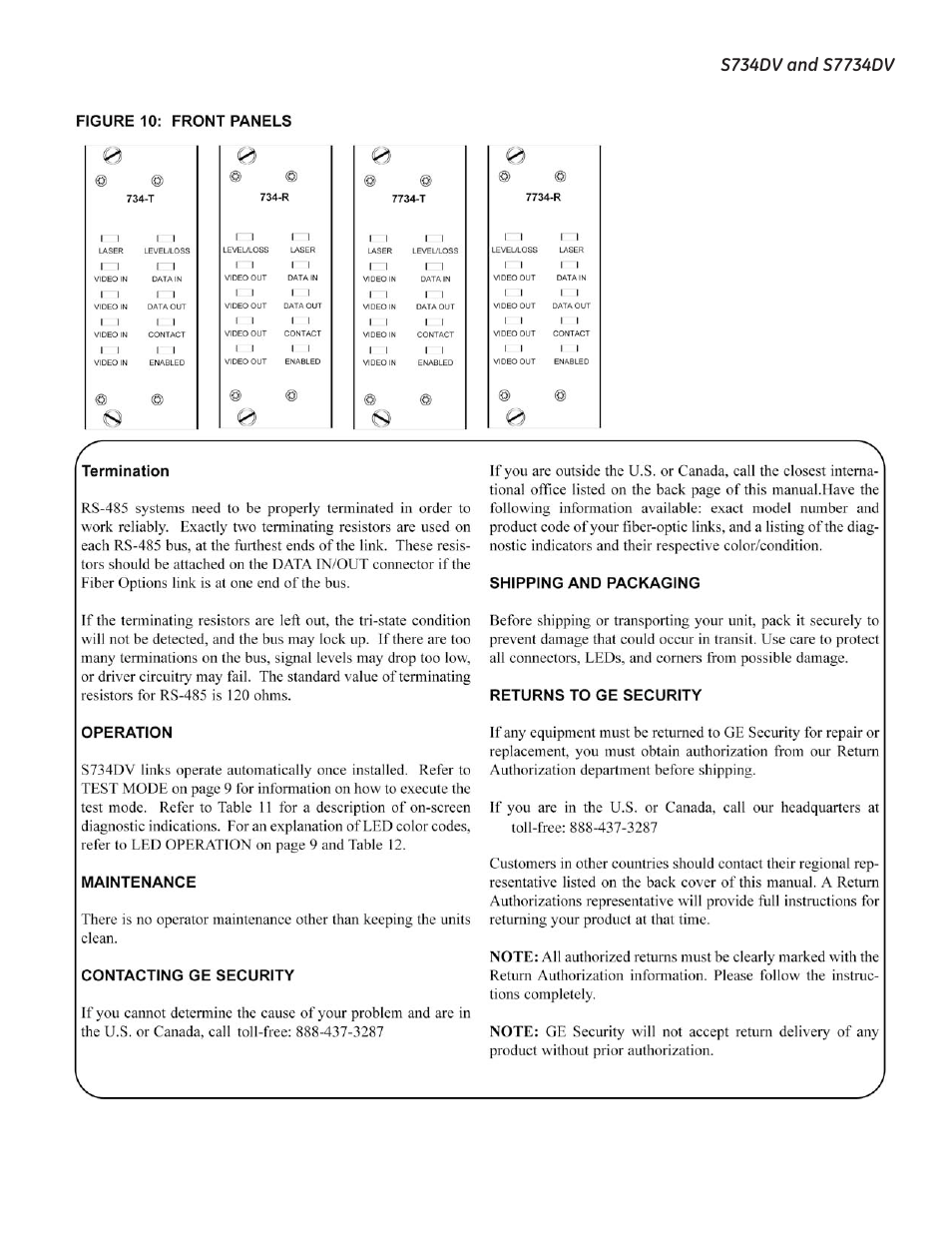 Interlogix S7734DV User Manual | Page 11 / 13