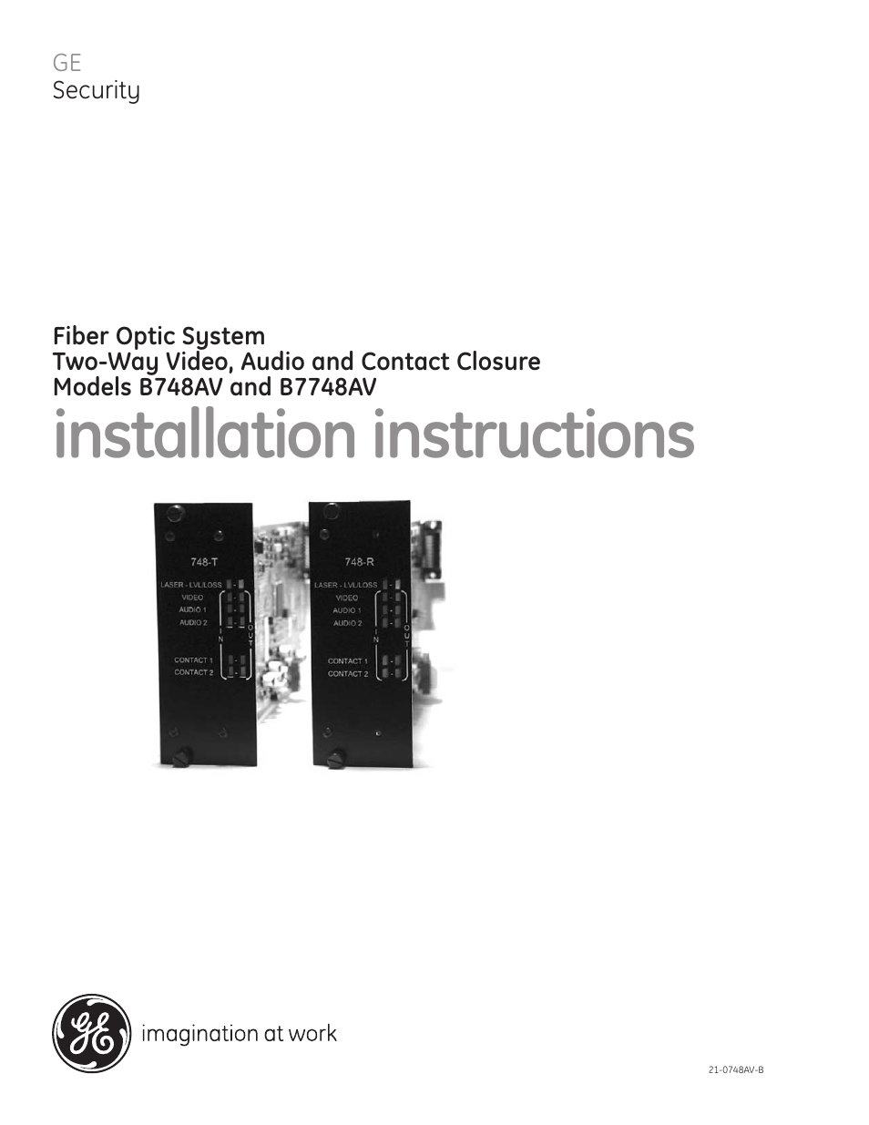 Interlogix B7748AV User Manual | 13 pages