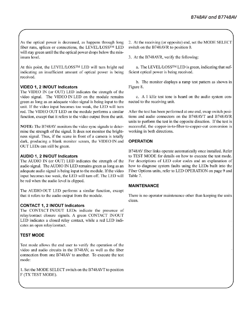 Interlogix B7748AV User Manual | Page 11 / 13