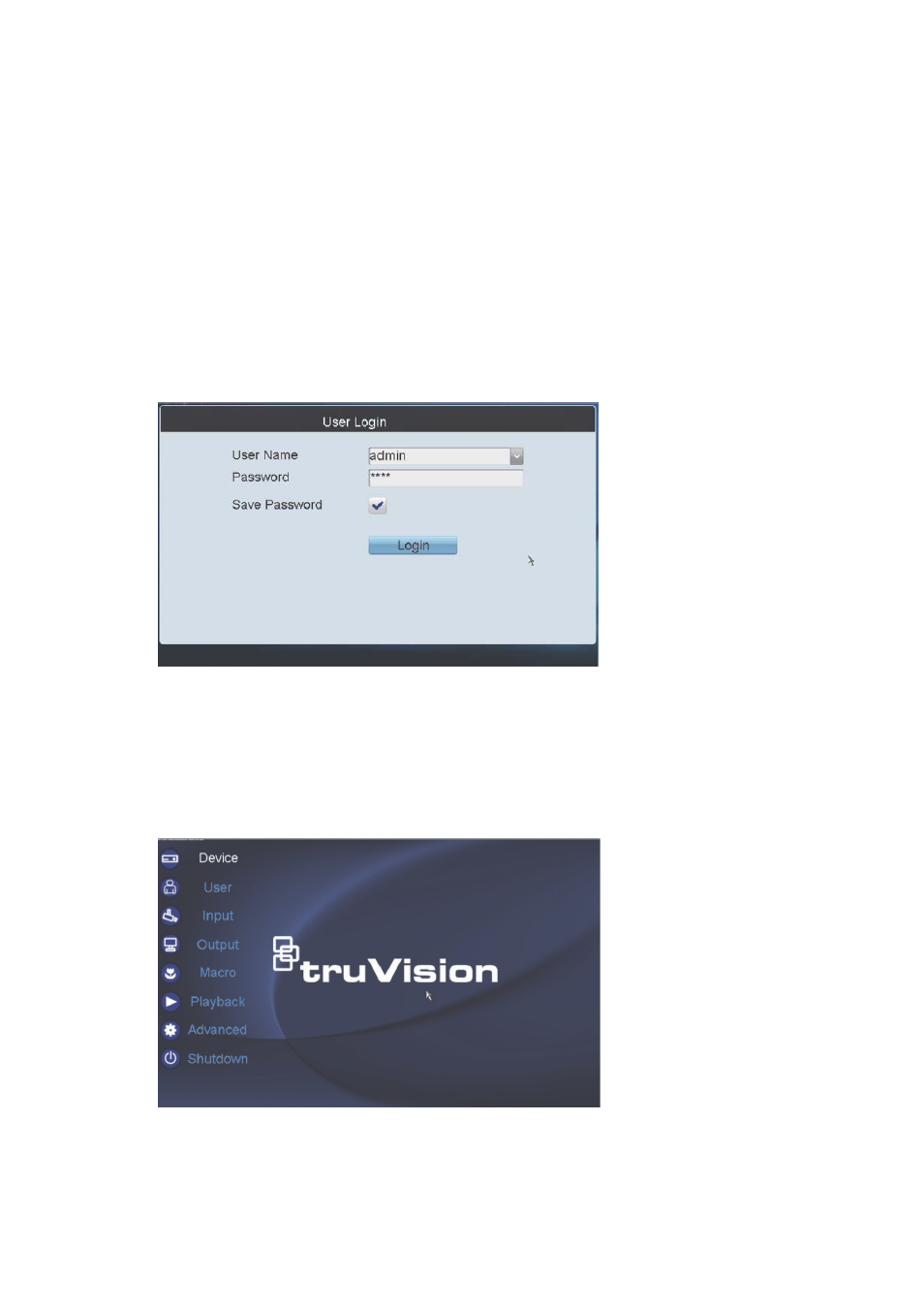 Local keypad configuration by the manager, Logging in/out | Interlogix TVK-800 User Manual | Page 47 / 75