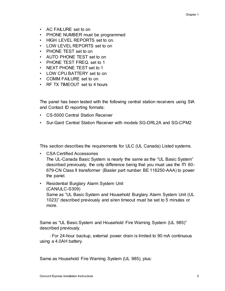 Ul-canada listed systems | Interlogix Concord Express Installation Manual User Manual | Page 11 / 117