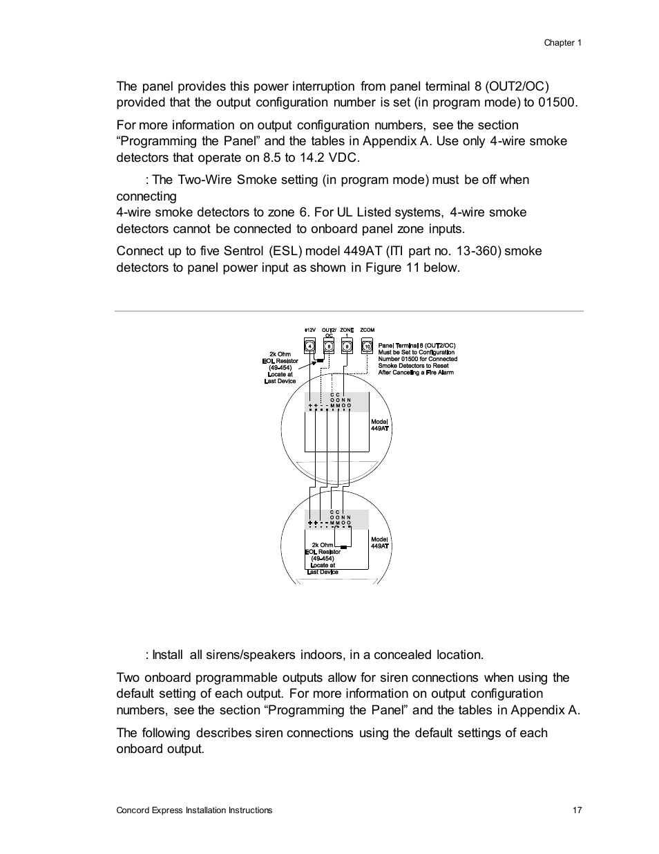 Connecting sirens | Interlogix Concord Express Installation Manual User Manual | Page 23 / 117