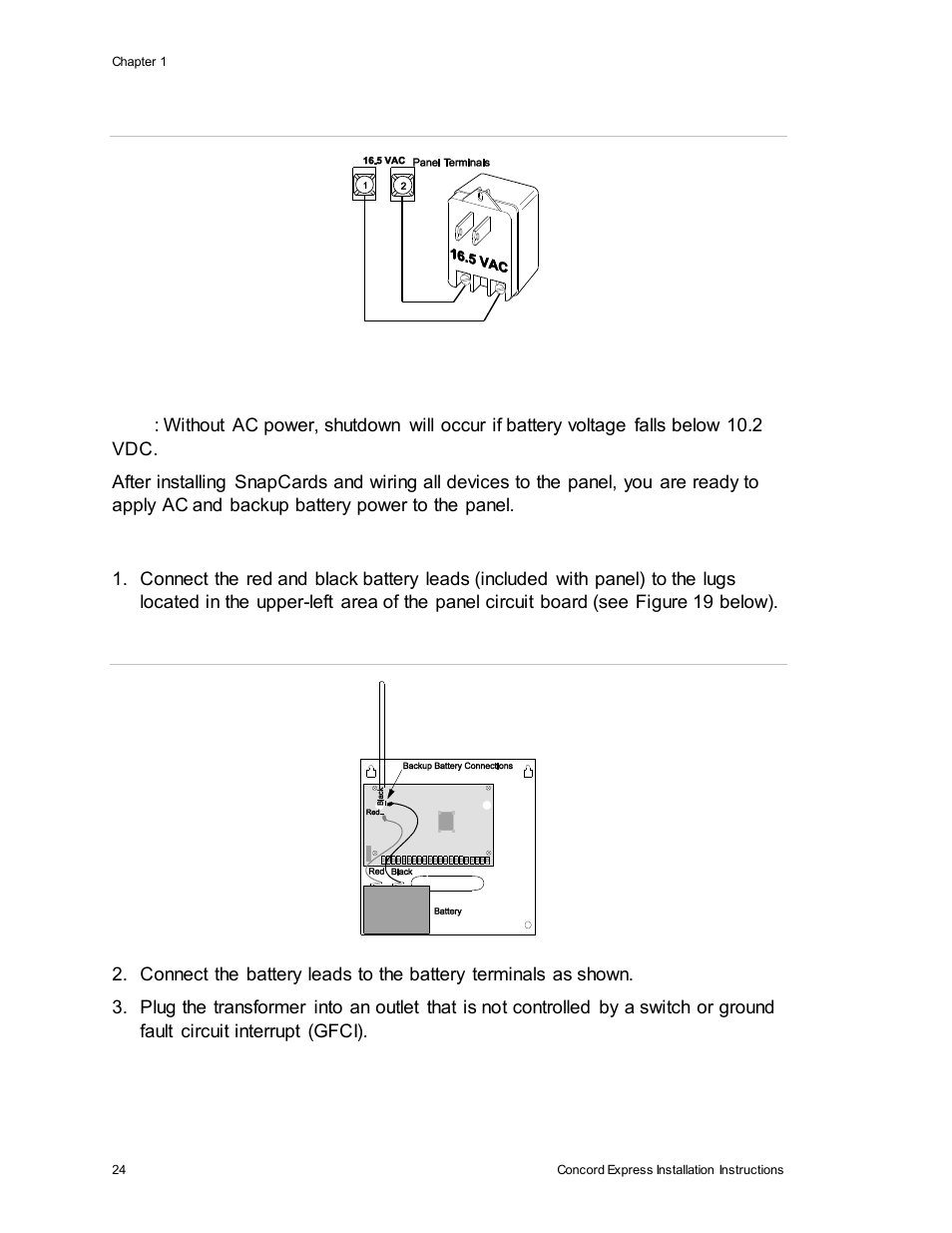 Powering up the panel | Interlogix Concord Express Installation Manual User Manual | Page 30 / 117