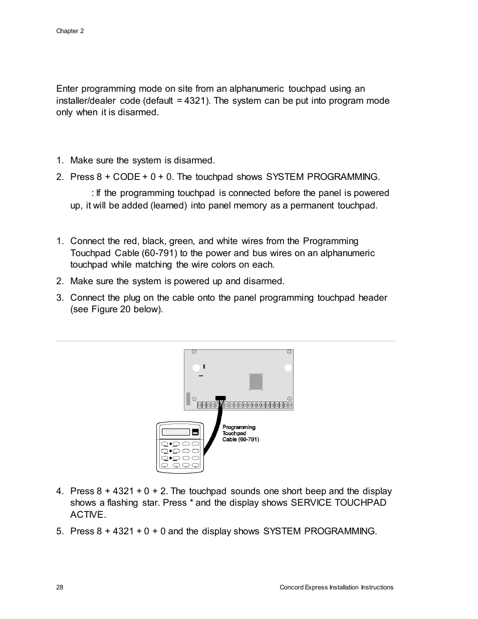 Entering programming mode | Interlogix Concord Express Installation Manual User Manual | Page 34 / 117