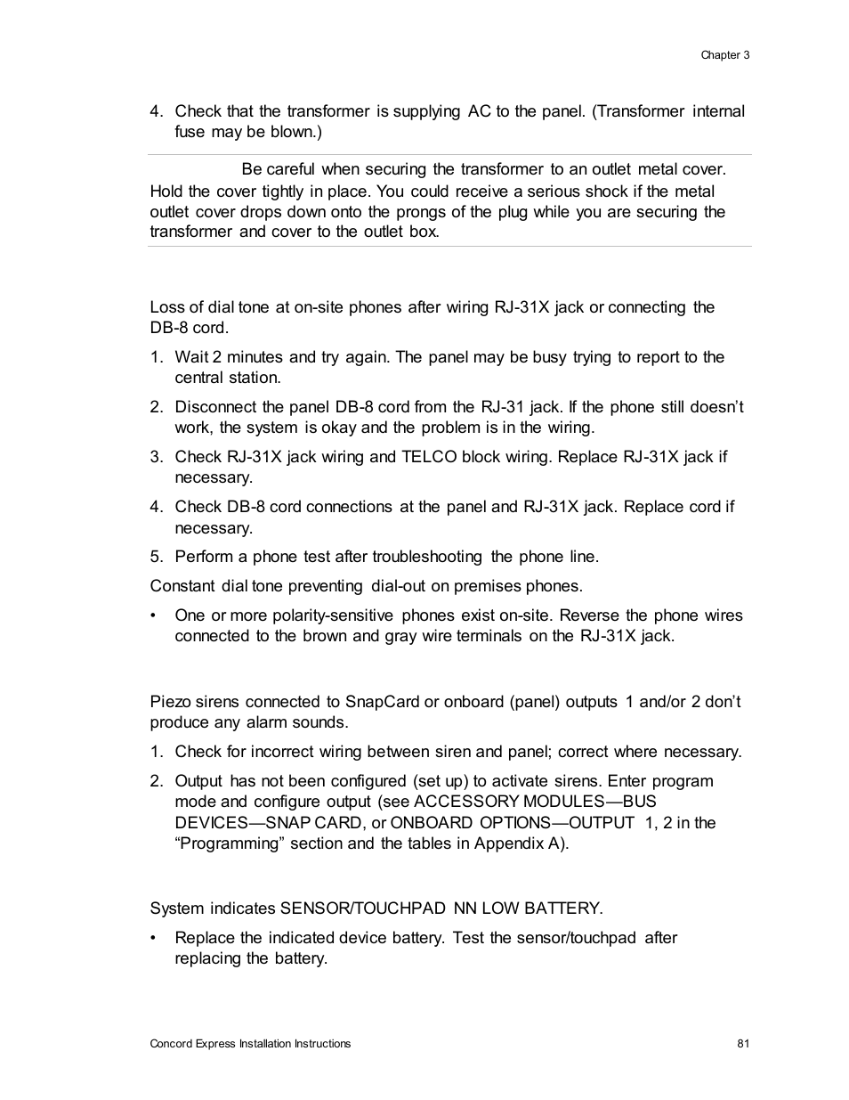 Interlogix Concord Express Installation Manual User Manual | Page 87 / 117