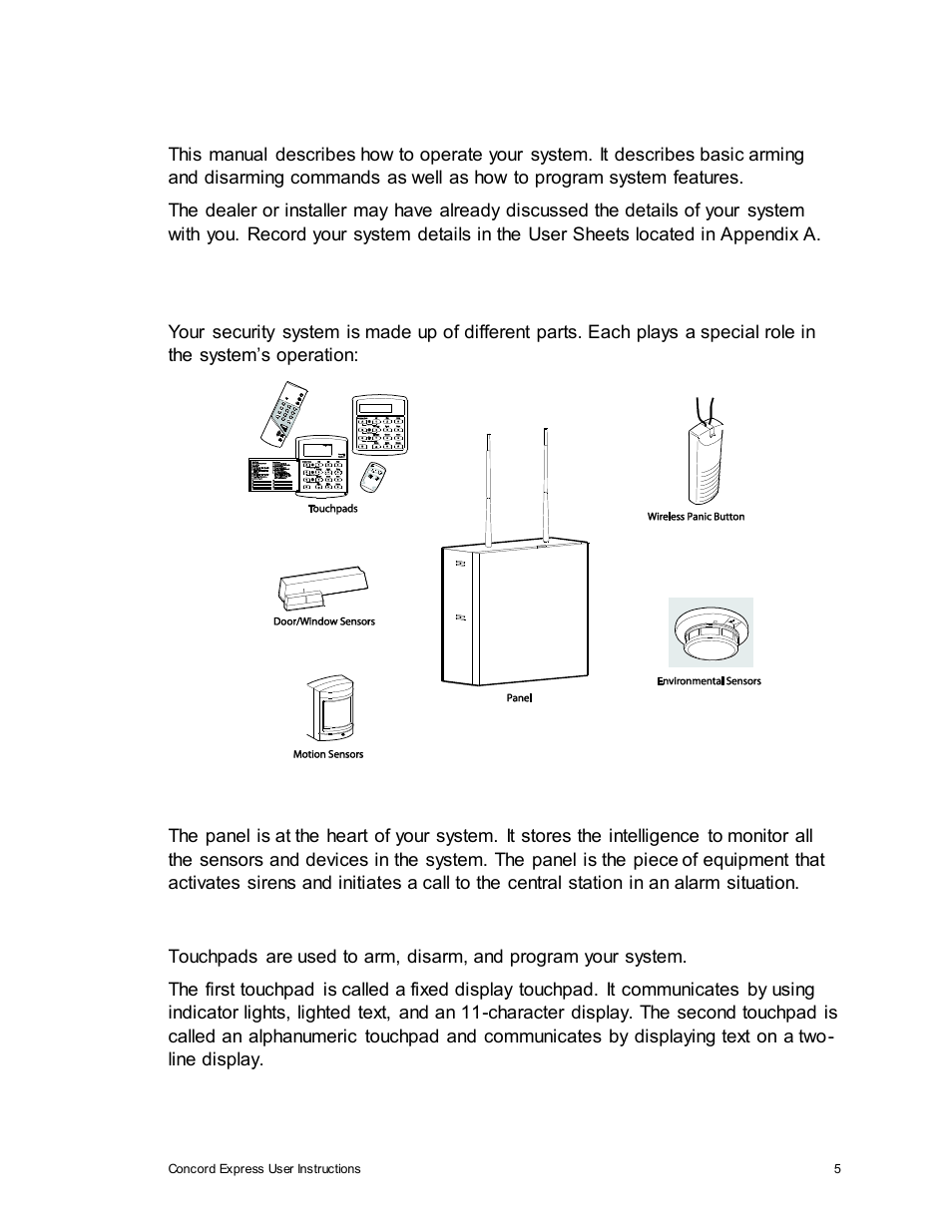 Getting to know your security system, Overview | Interlogix Concord Express User Manual User Manual | Page 11 / 62