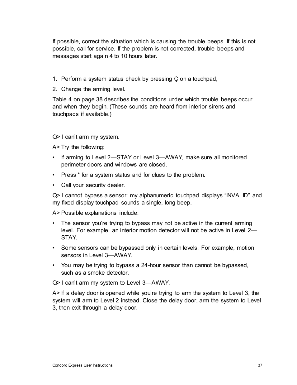 Interlogix Concord Express User Manual User Manual | Page 43 / 62