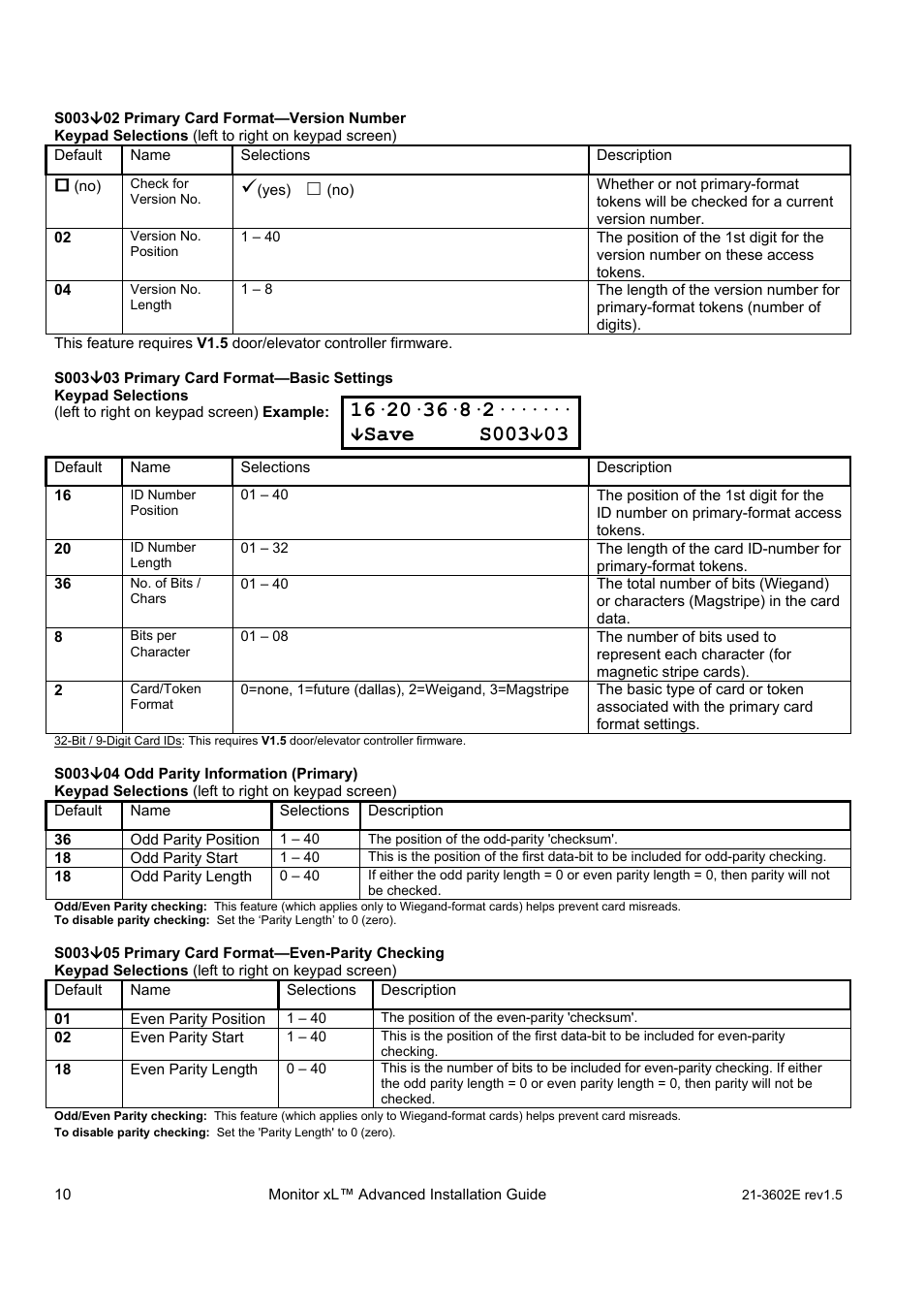 Save s003 | Interlogix Monitor XL Advanced Installation Guide User Manual | Page 16 / 76