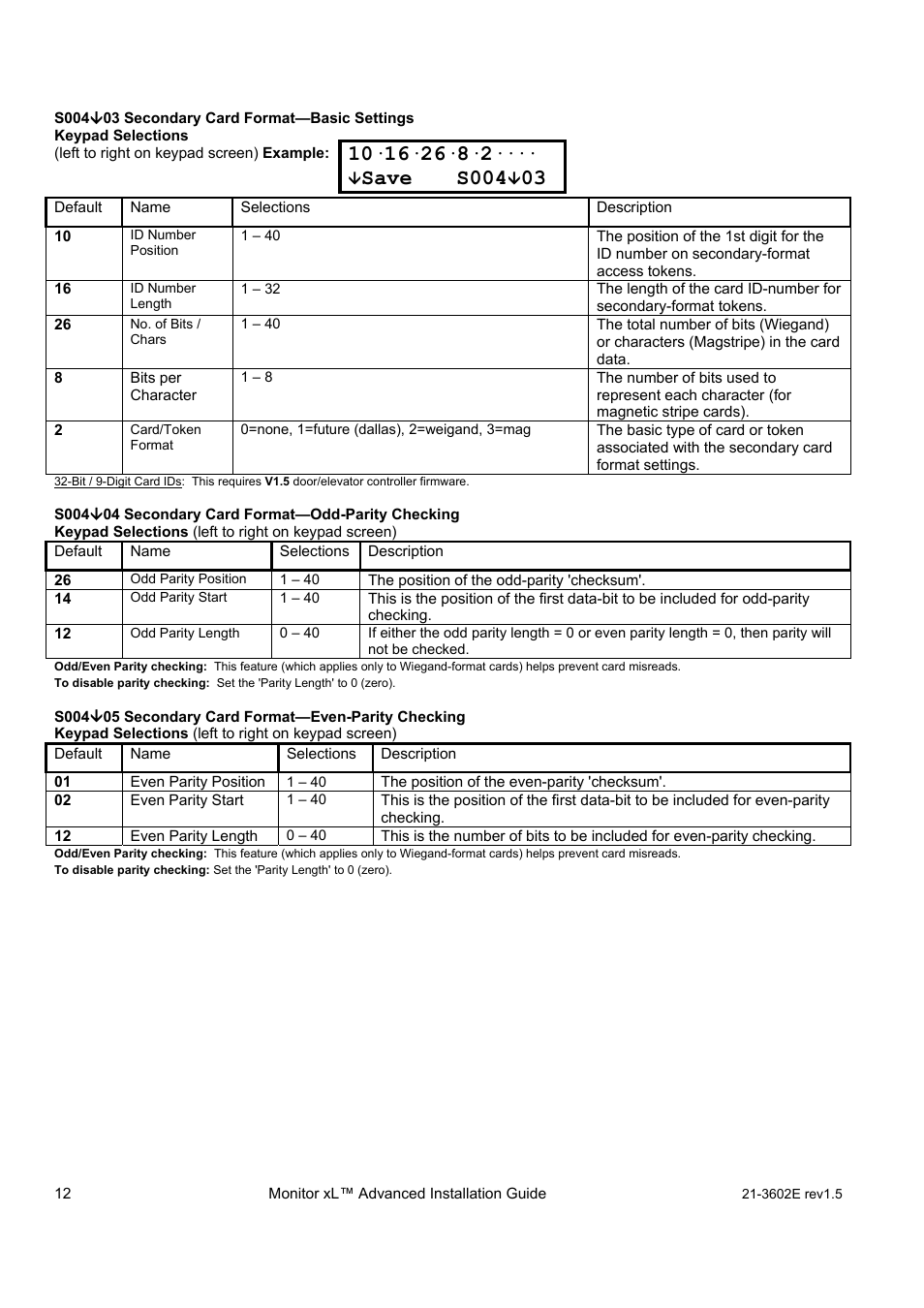 Save s004 | Interlogix Monitor XL Advanced Installation Guide User Manual | Page 18 / 76