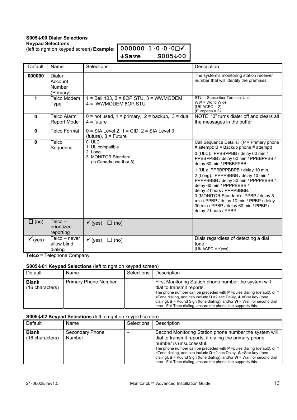 Save s005 | Interlogix Monitor XL Advanced Installation Guide User Manual | Page 19 / 76