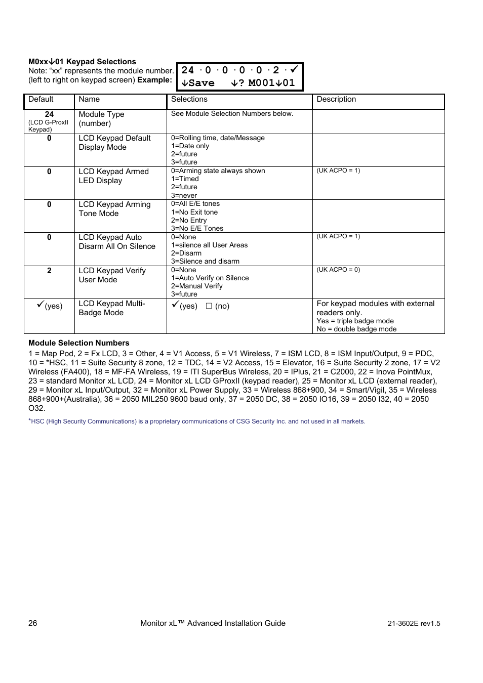 Save, M001 | Interlogix Monitor XL Advanced Installation Guide User Manual | Page 32 / 76