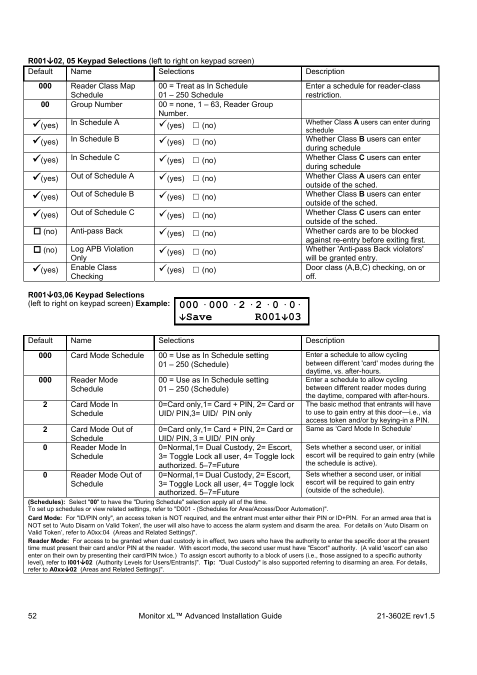 Save r001 | Interlogix Monitor XL Advanced Installation Guide User Manual | Page 58 / 76