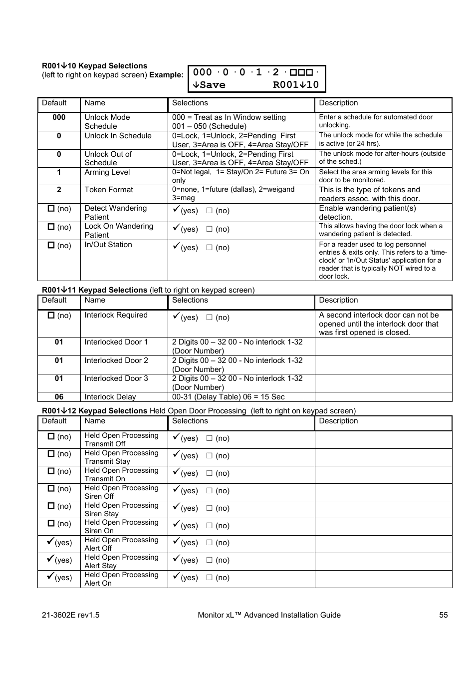 Save r001 | Interlogix Monitor XL Advanced Installation Guide User Manual | Page 61 / 76