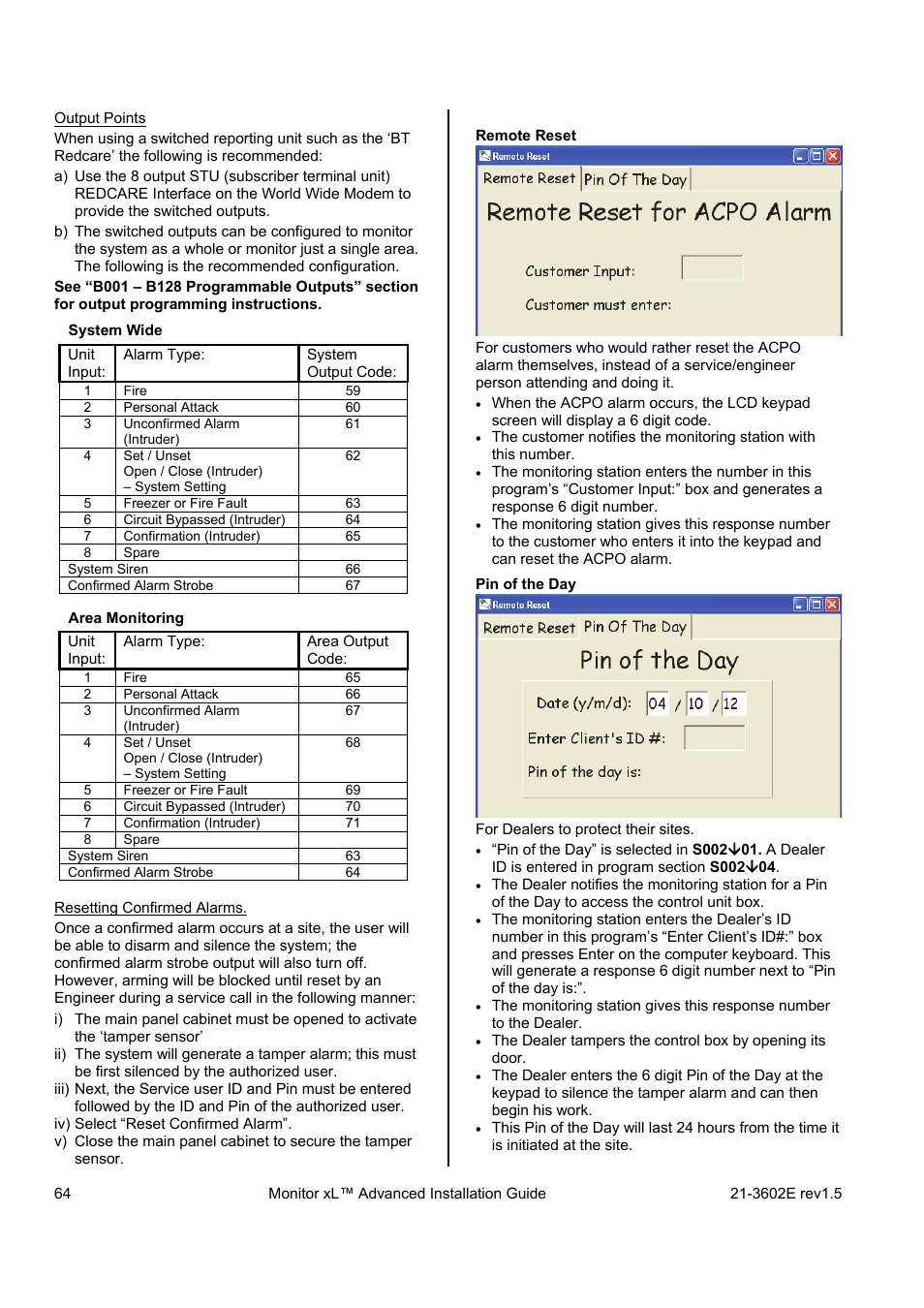 Interlogix Monitor XL Advanced Installation Guide User Manual | Page 70 / 76