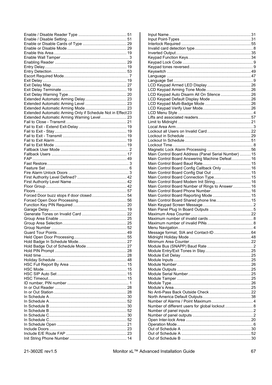 Interlogix Monitor XL Advanced Installation Guide User Manual | Page 73 / 76