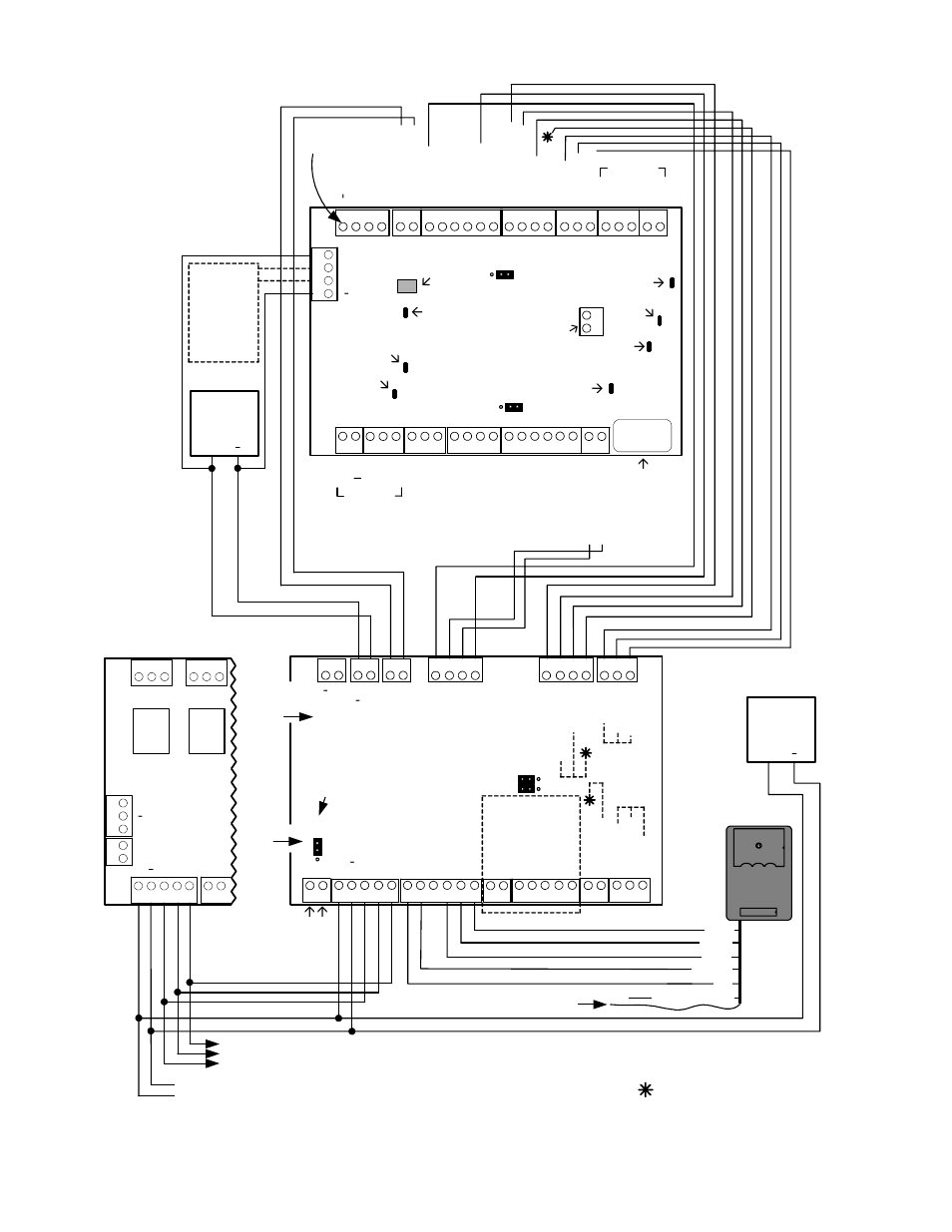 Second elevator connections to 2 elevator module, 2 elevator module, 38 monitor ism/xl™ hardware guide | Interlogix Monitor XL Hardware Guide User Manual | Page 42 / 66