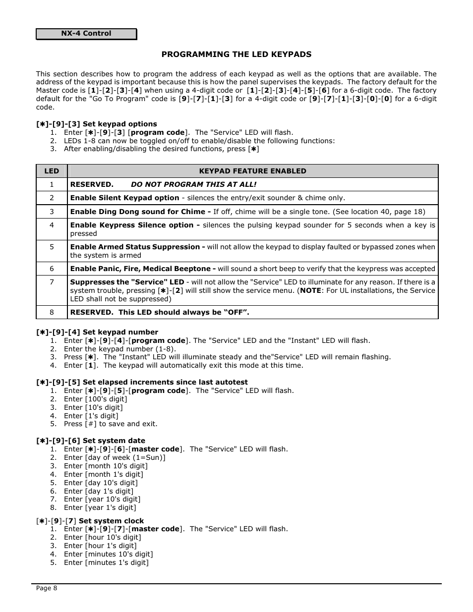 Interlogix NX-4 User Manual | Page 10 / 44
