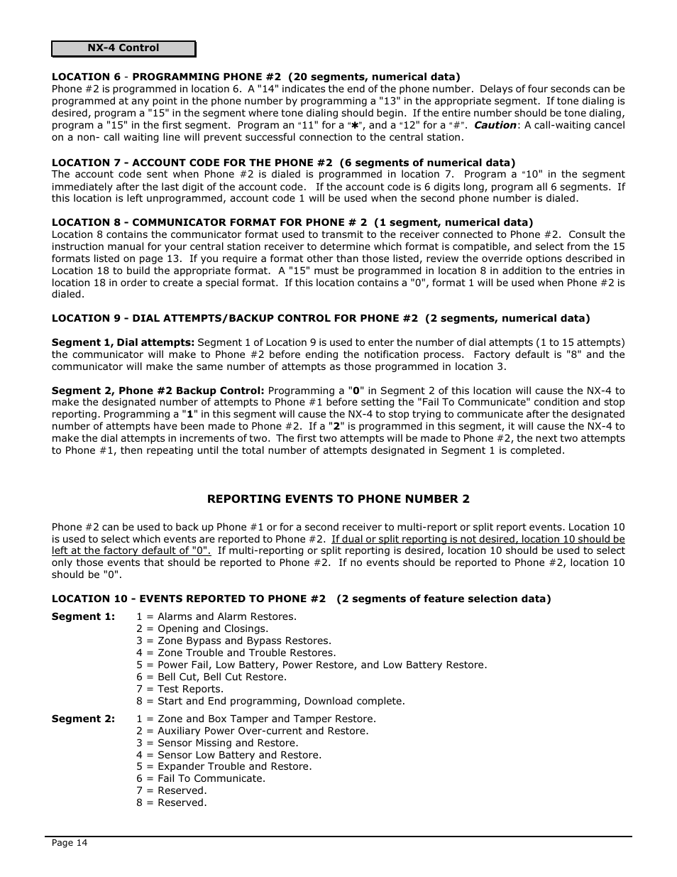 Interlogix NX-4 User Manual | Page 16 / 44