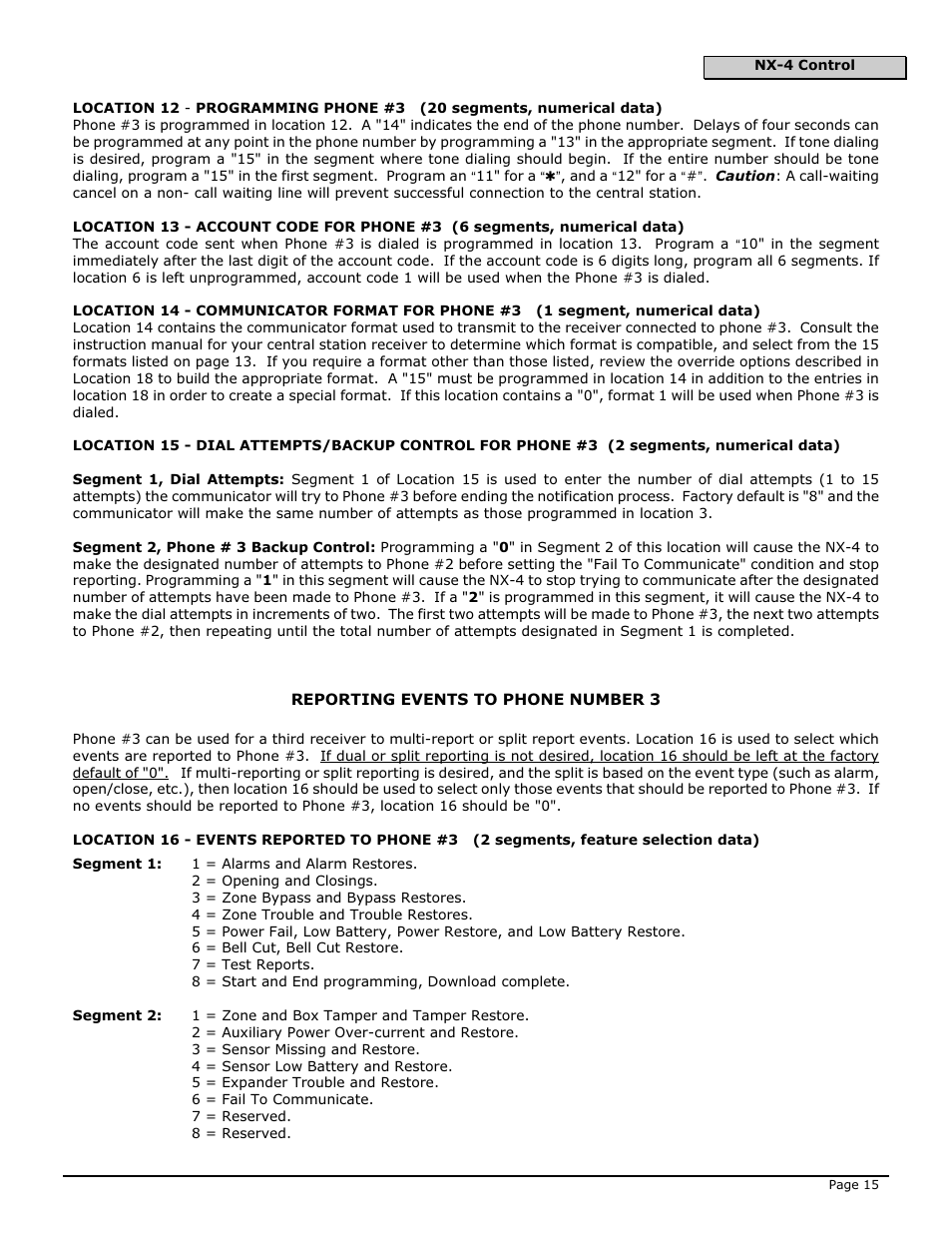 Interlogix NX-4 User Manual | Page 17 / 44