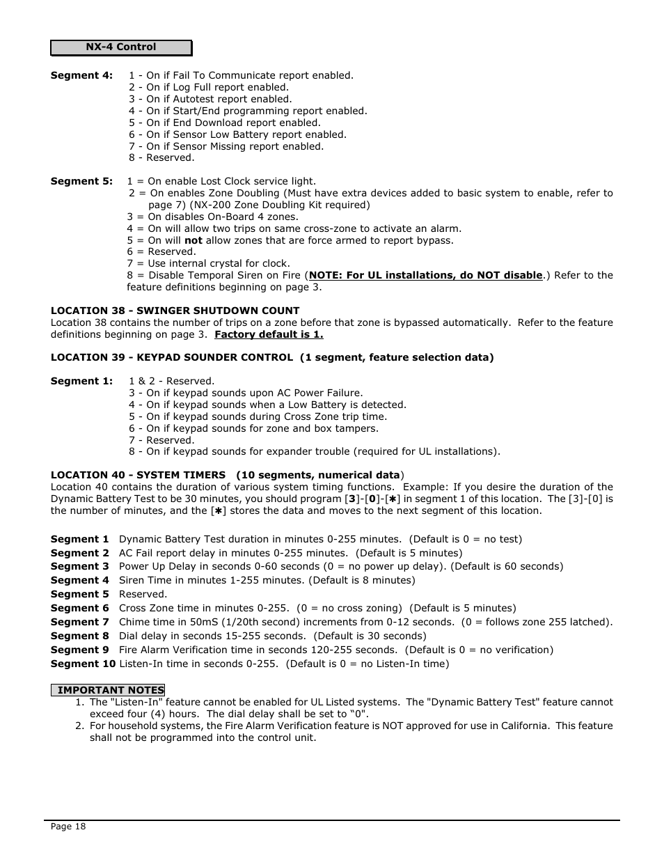 Interlogix NX-4 User Manual | Page 20 / 44