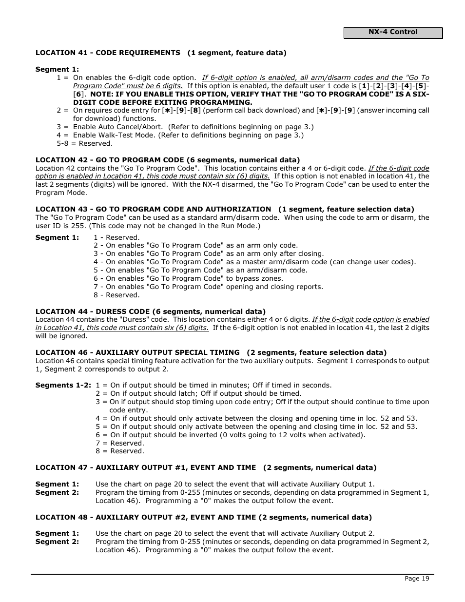 Interlogix NX-4 User Manual | Page 21 / 44