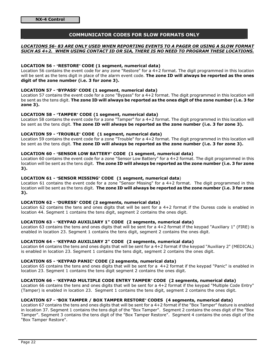 Interlogix NX-4 User Manual | Page 24 / 44