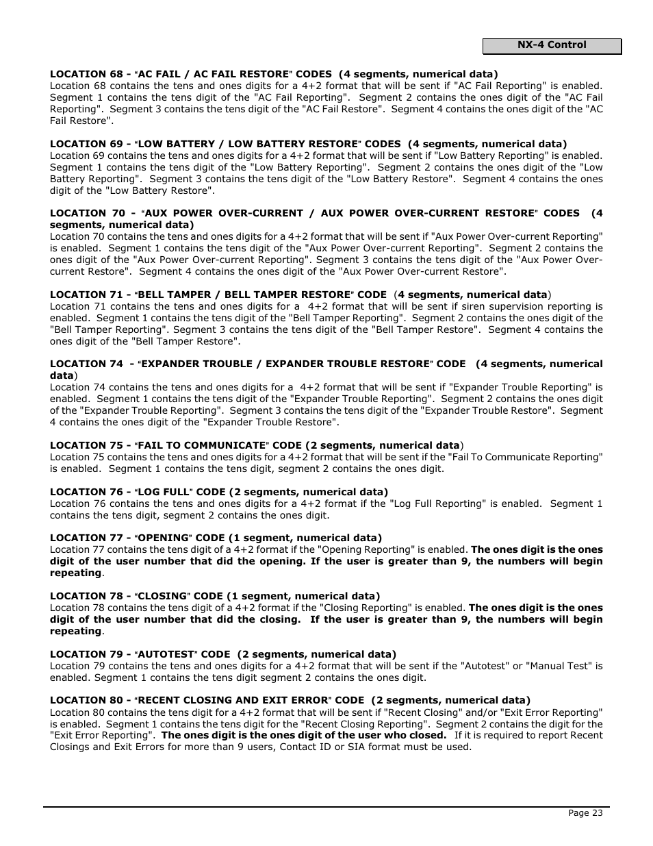 Interlogix NX-4 User Manual | Page 25 / 44