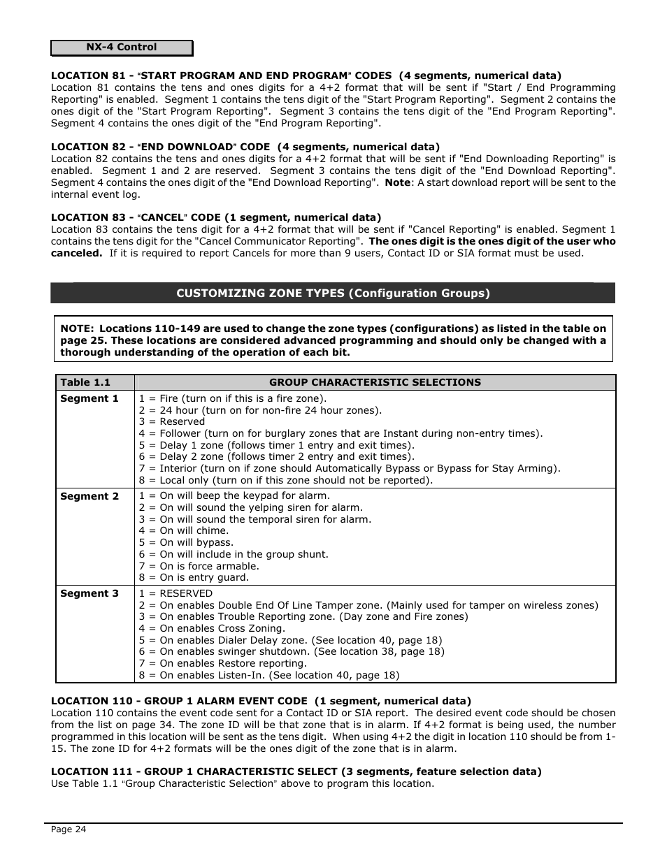 Interlogix NX-4 User Manual | Page 26 / 44
