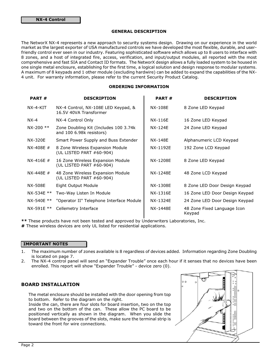 Interlogix NX-4 User Manual | Page 4 / 44