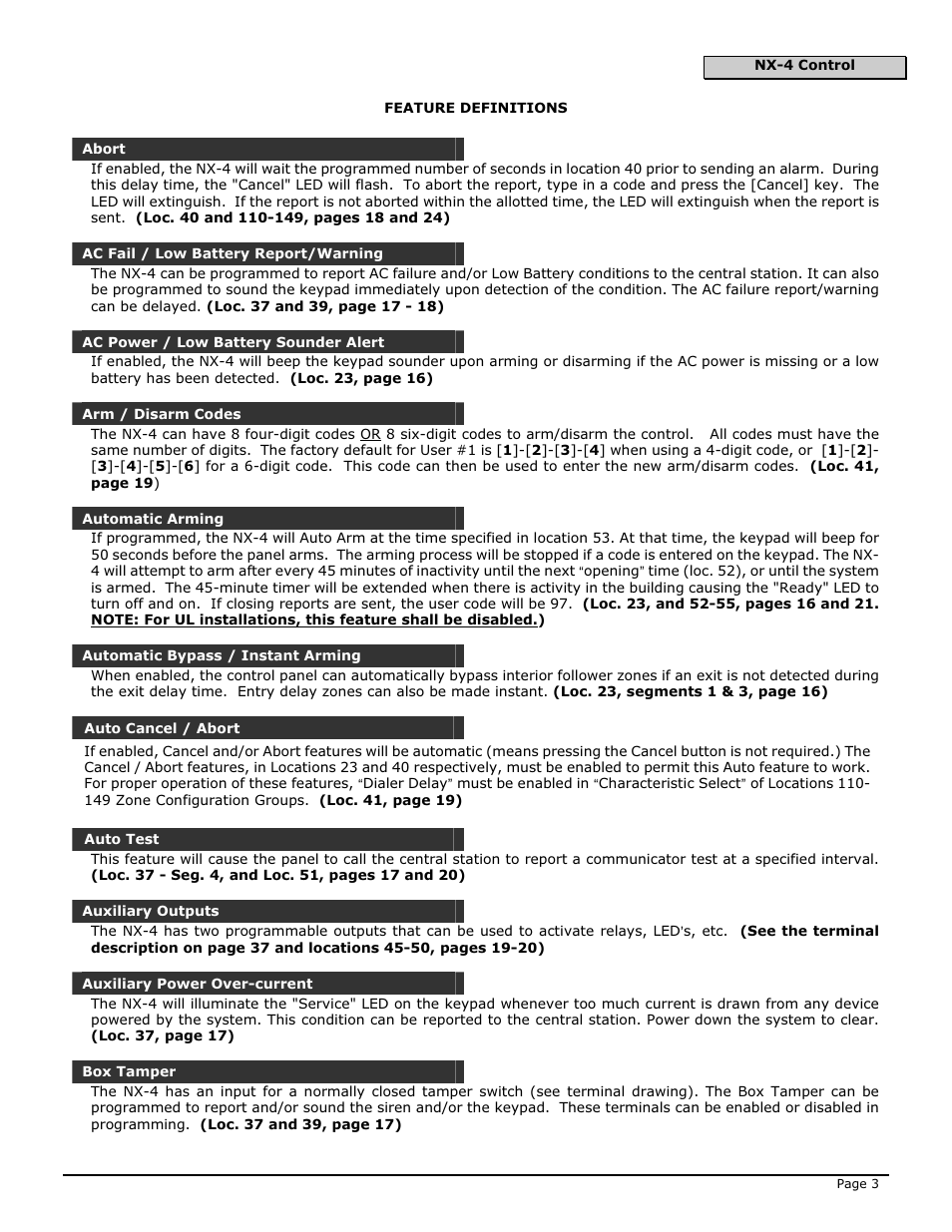 Interlogix NX-4 User Manual | Page 5 / 44