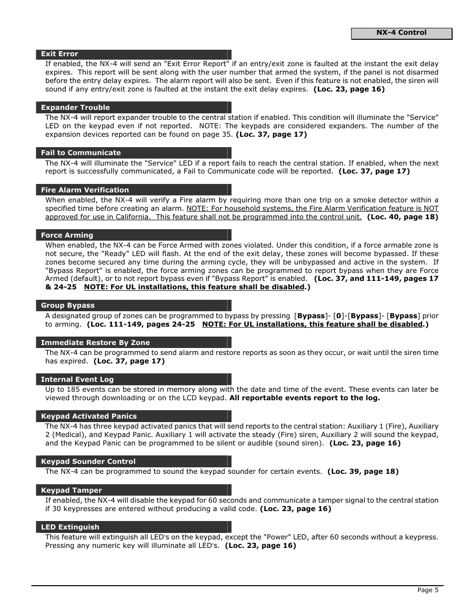 Interlogix NX-4 User Manual | Page 7 / 44