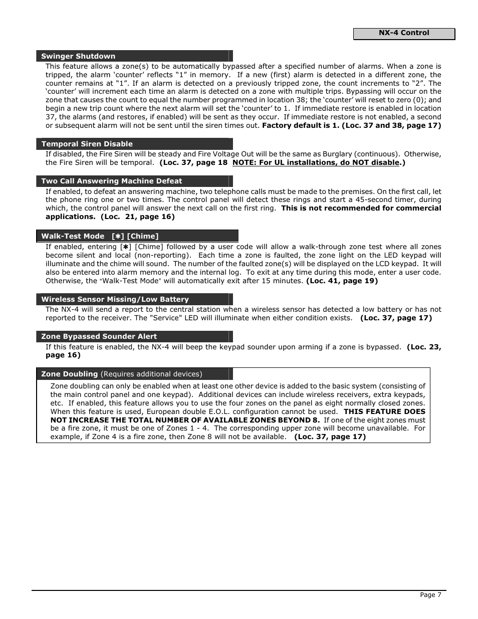 Interlogix NX-4 User Manual | Page 9 / 44