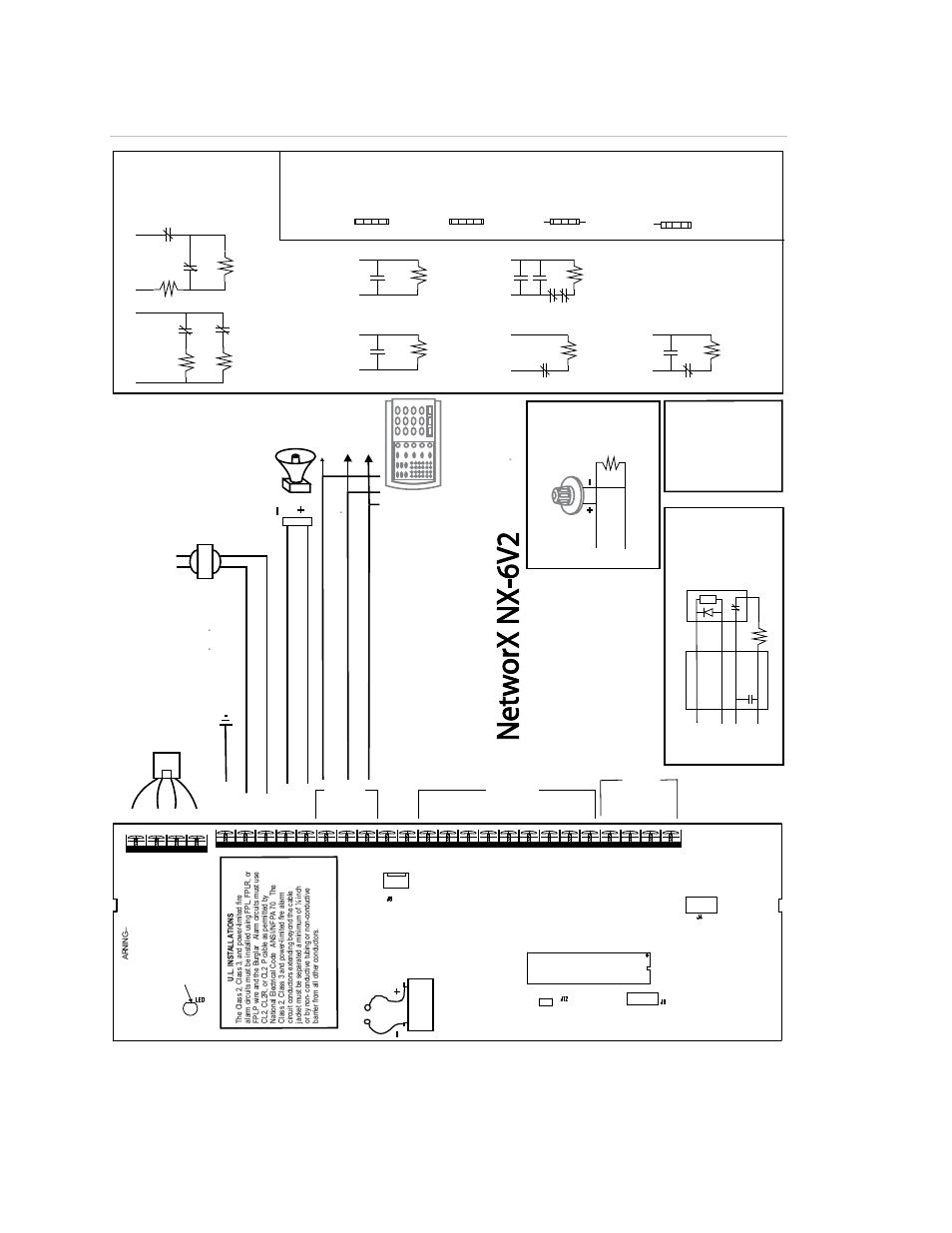 Figure 3: nx-6v2 wiring diagram, T1 t r r1 | Interlogix NX-6V2 Rev C Installation Manual User Manual | Page 8 / 87