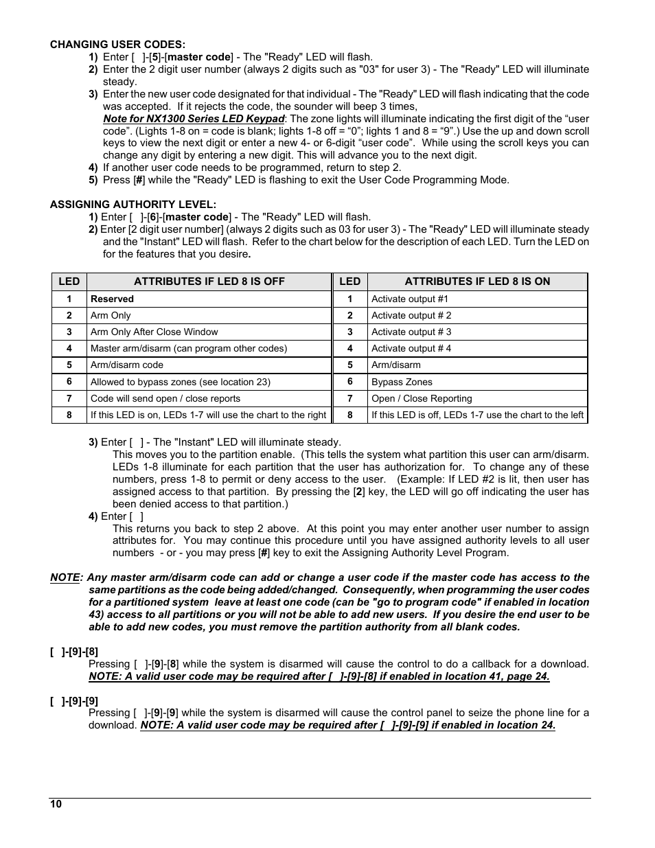 Interlogix NX-8 User Manual | Page 10 / 61