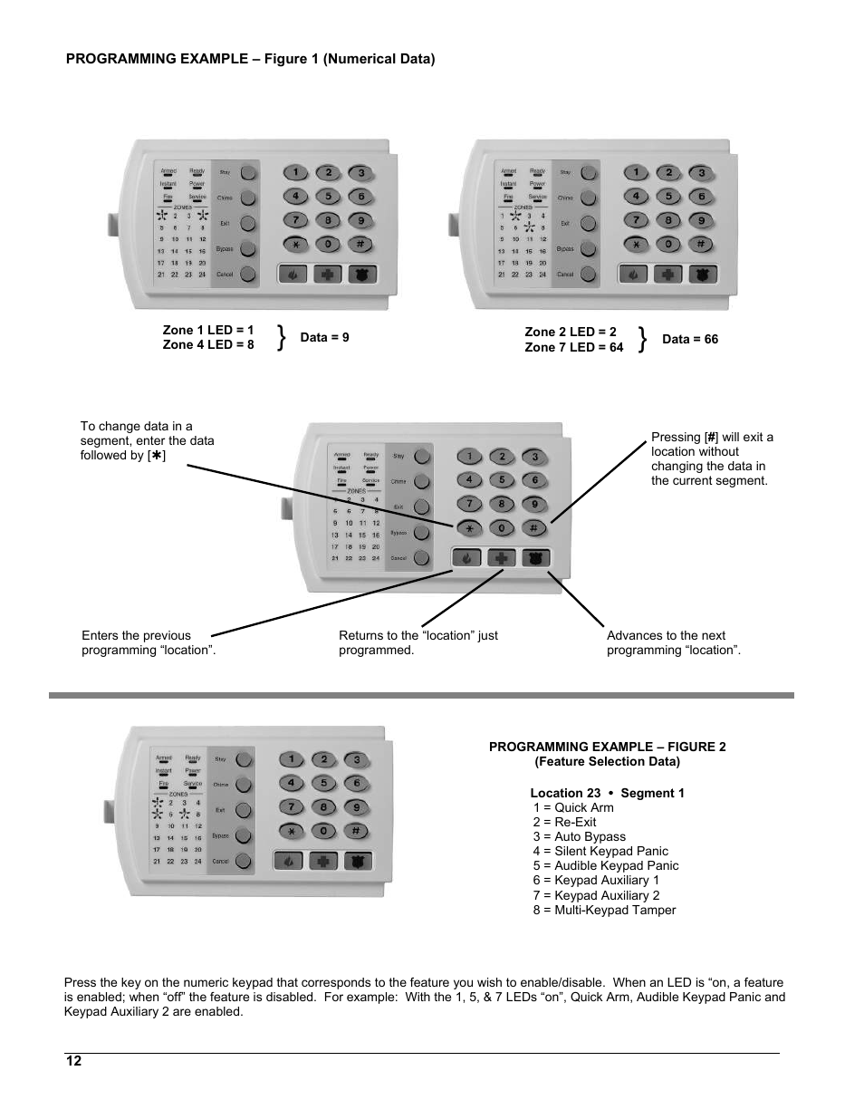 Programming example – figure 1 (numerical data) | Interlogix NX-8 User Manual | Page 12 / 61