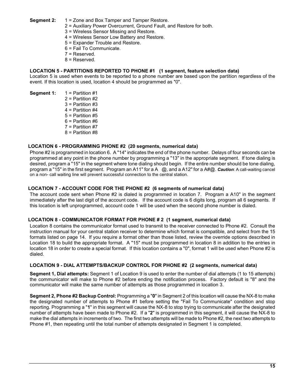 Interlogix NX-8 User Manual | Page 15 / 61