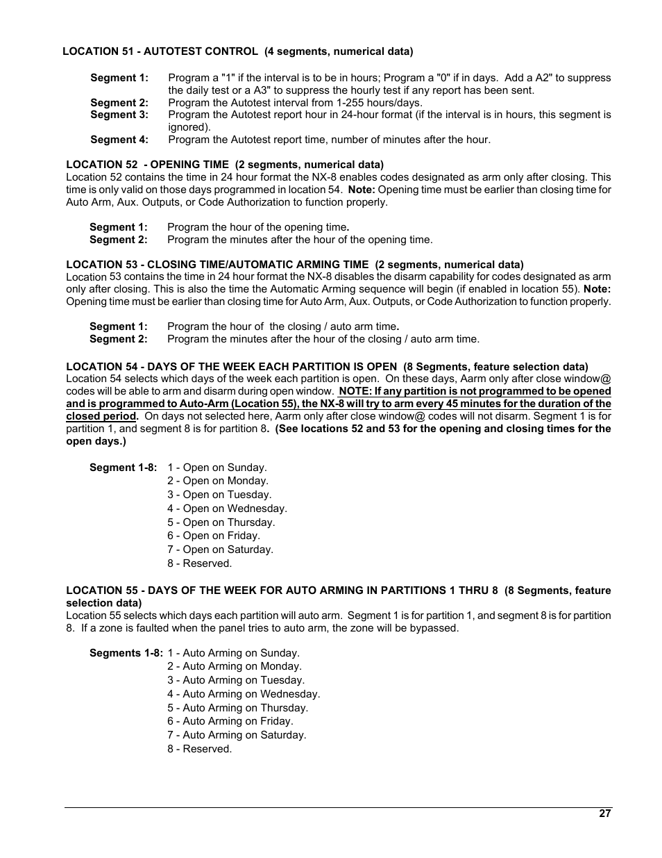 Interlogix NX-8 User Manual | Page 27 / 61