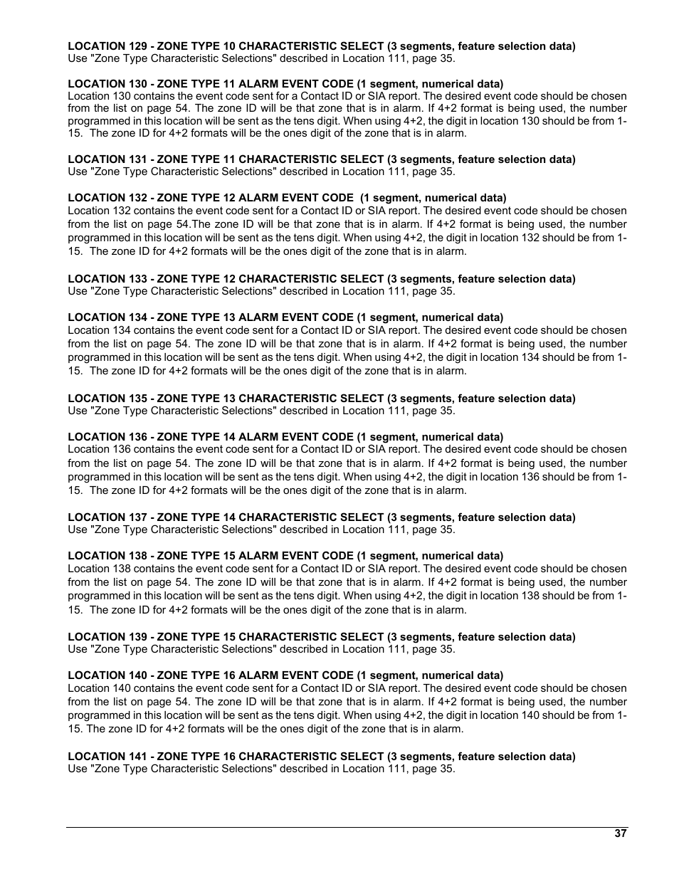 Interlogix NX-8 User Manual | Page 37 / 61