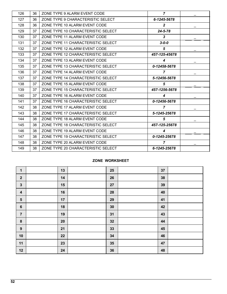 Interlogix NX-8 User Manual | Page 52 / 61