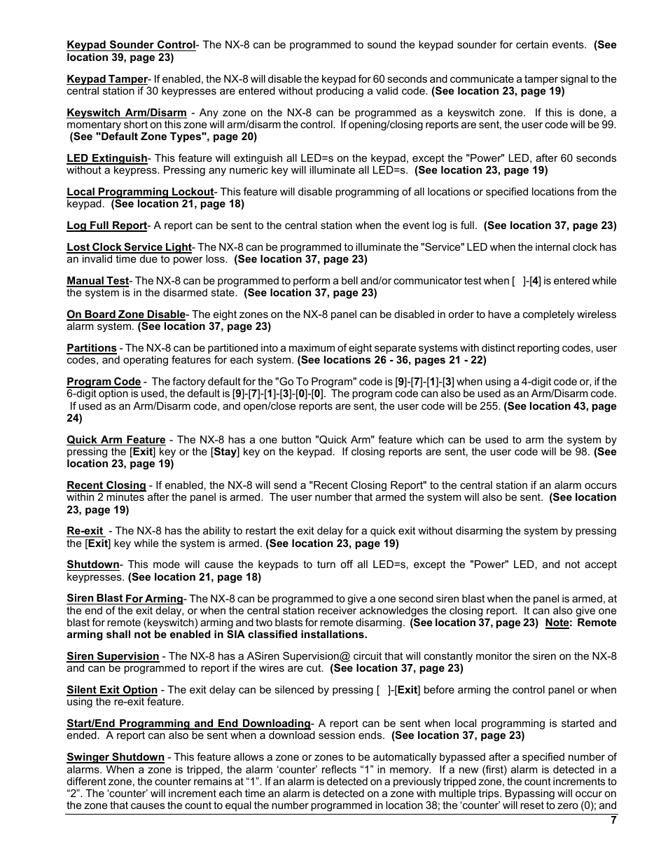 Interlogix NX-8 User Manual | Page 7 / 61