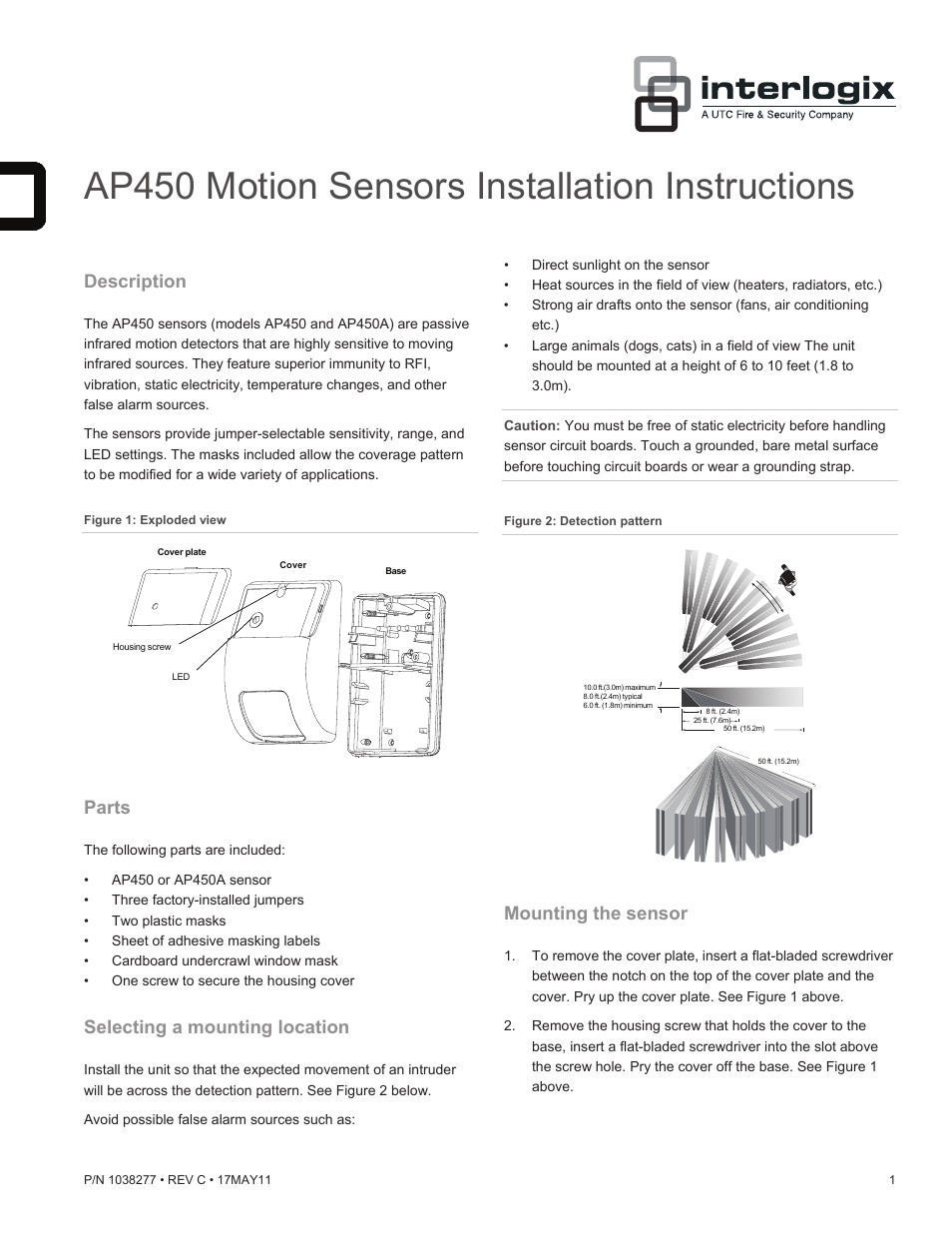 Interlogix AP450 User Manual | 4 pages