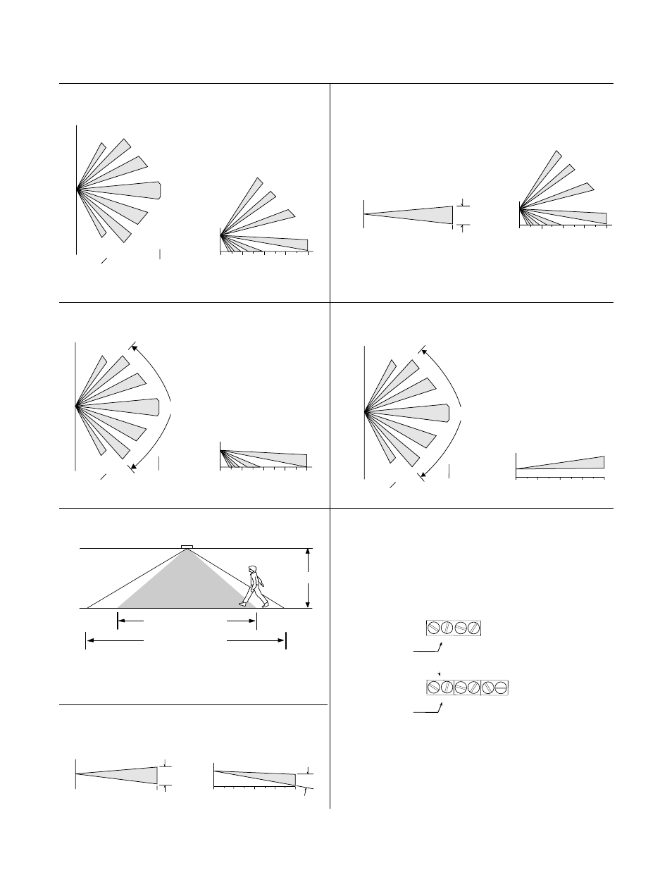 Zone patterns, Wiring, 18 zones 36 beams | 29 zones 58 beams ceiling mount–center spot mask | Interlogix 6250FM Series User Manual | Page 3 / 4